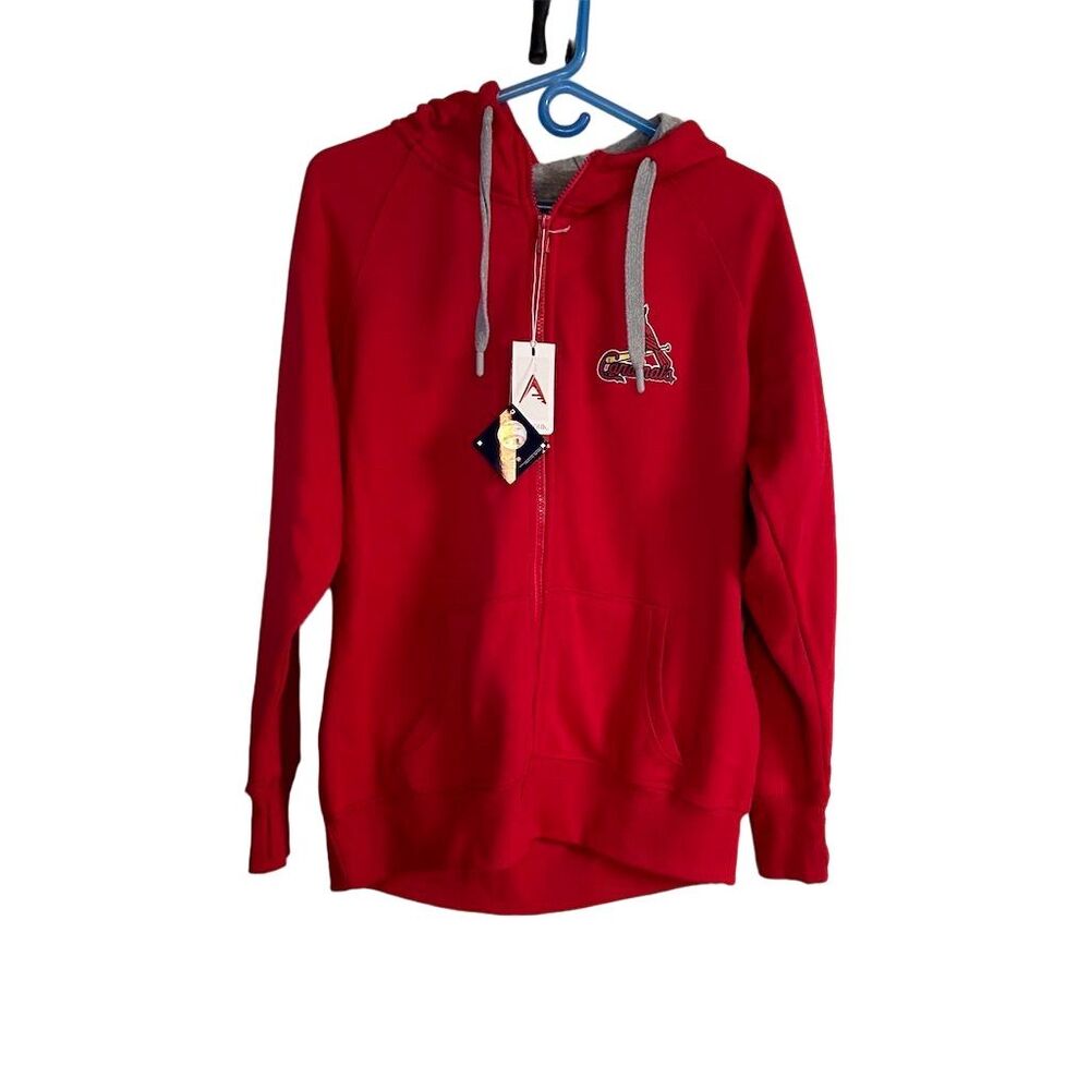 Antigua Women's St. Louis Cardinals Full-Zip Hoodie Jacket Red Size L